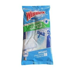 Windex Outdoor Refill Cleaning Pad Windows 1 Pk 2 Pads Discontinued Sealed New